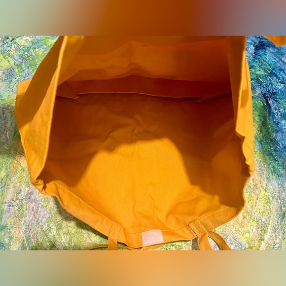 White Owl - Large Canvas Tote Bag - Gold/Yellow - Exclusive Bird Bucks Item! - Picture 6 of 6